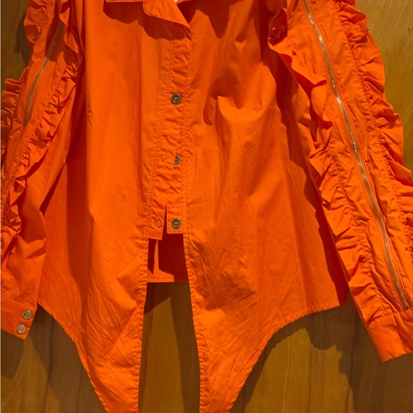 Orange tie up shirt - Picture 5 of 7